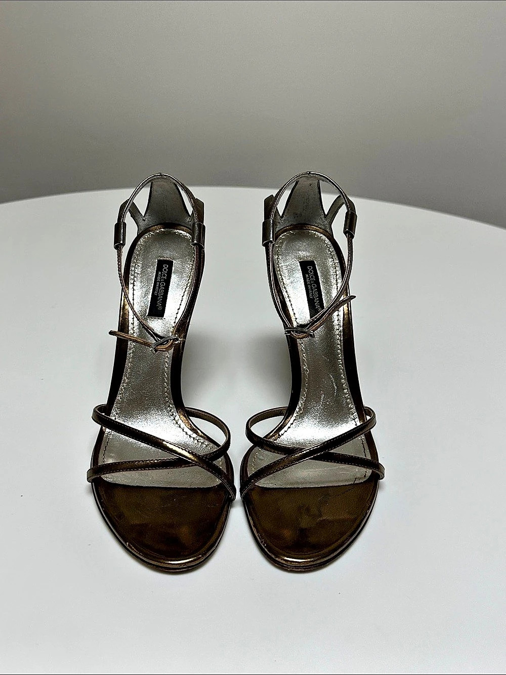Dolce & Gabbana | Strappy Metallic Heels